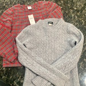 Two Holiday Shirts size 4 & XS
